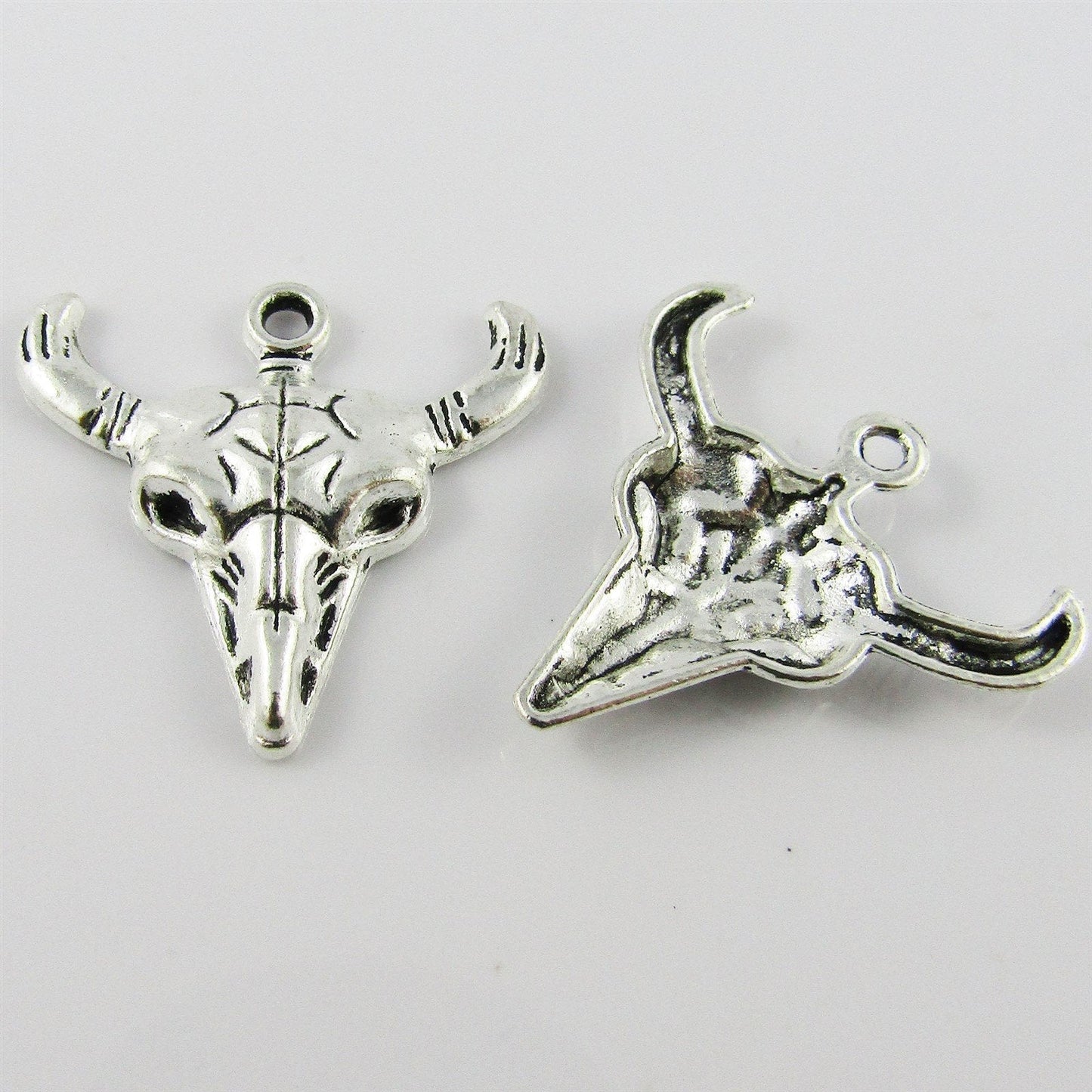 Bulk Bull Cattle Head Charm Pendant Oxen Bison Bohemian 27x29mm Select Qty
