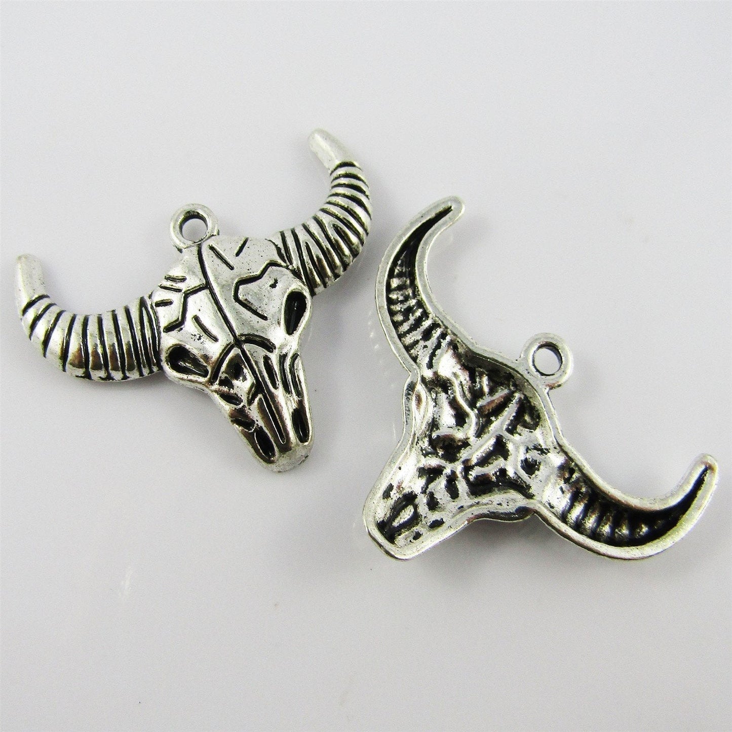 Bulk Oxen Bison Cattle Head Charm Pendant Boho Charm 27x35mm Select Qty