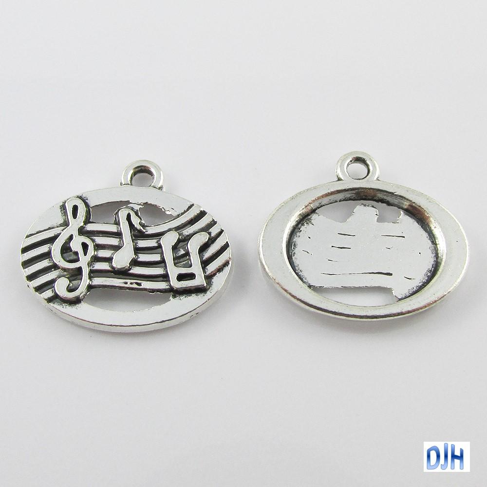Bulk Music Staff Charm Pendant Treble Clef Music Note 17x19mm Select Qty