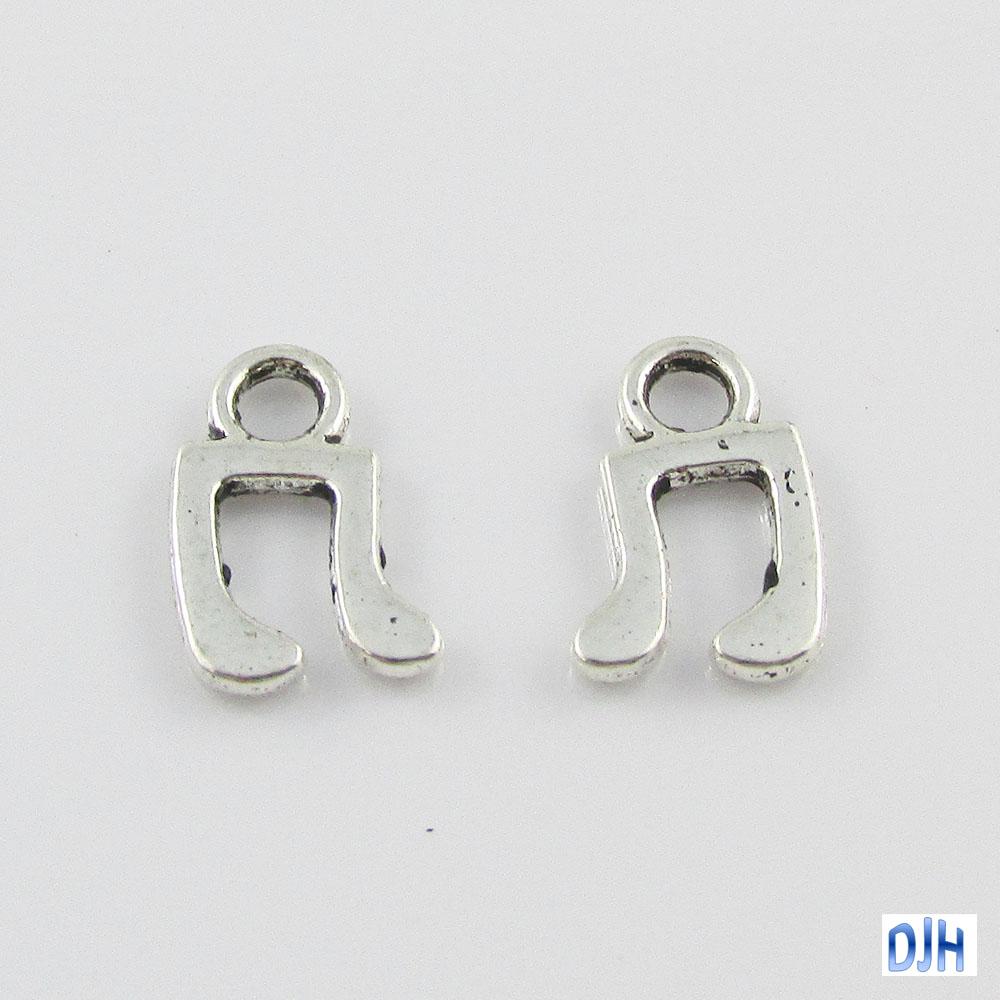 Bulk Mini Music Note Charm Pendant Silver Tone Select Qty