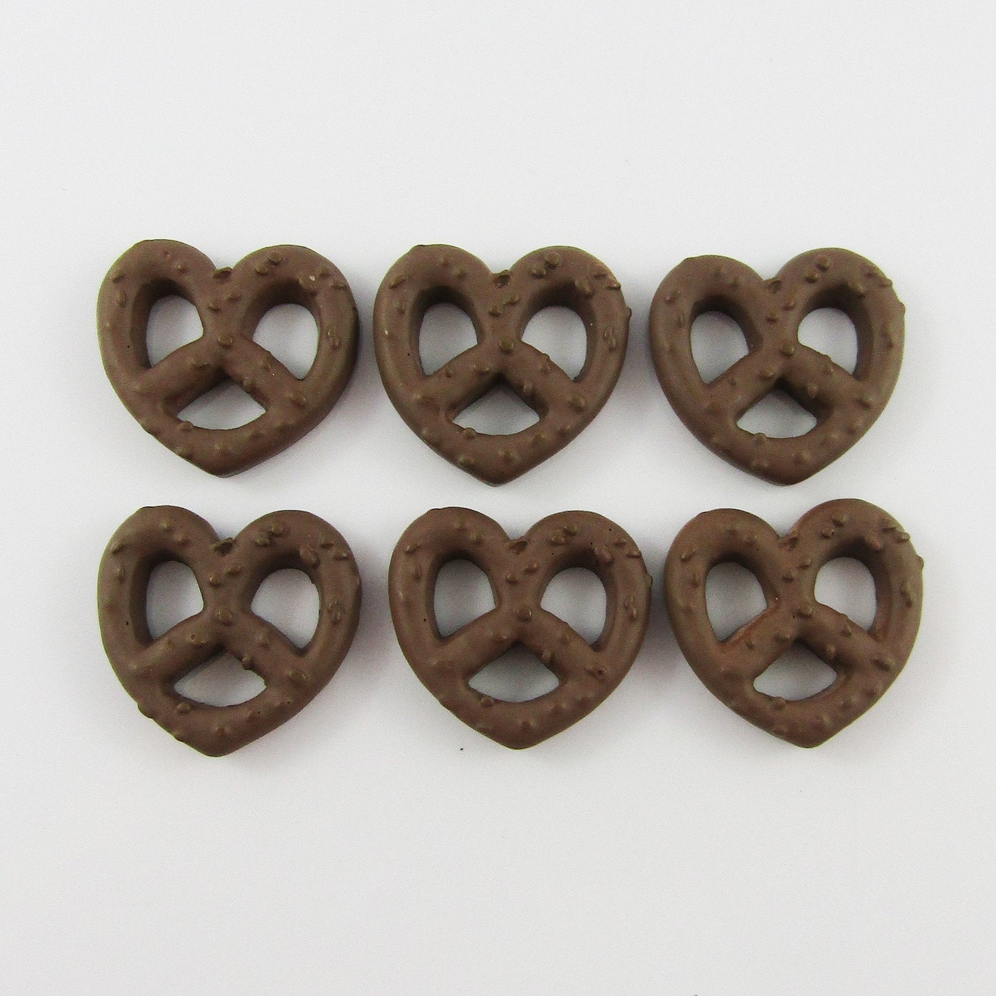 6pcs DIY Resin Chocolate Pretzel Cabochon Flat Back Hair Clips Scrapbooking etc