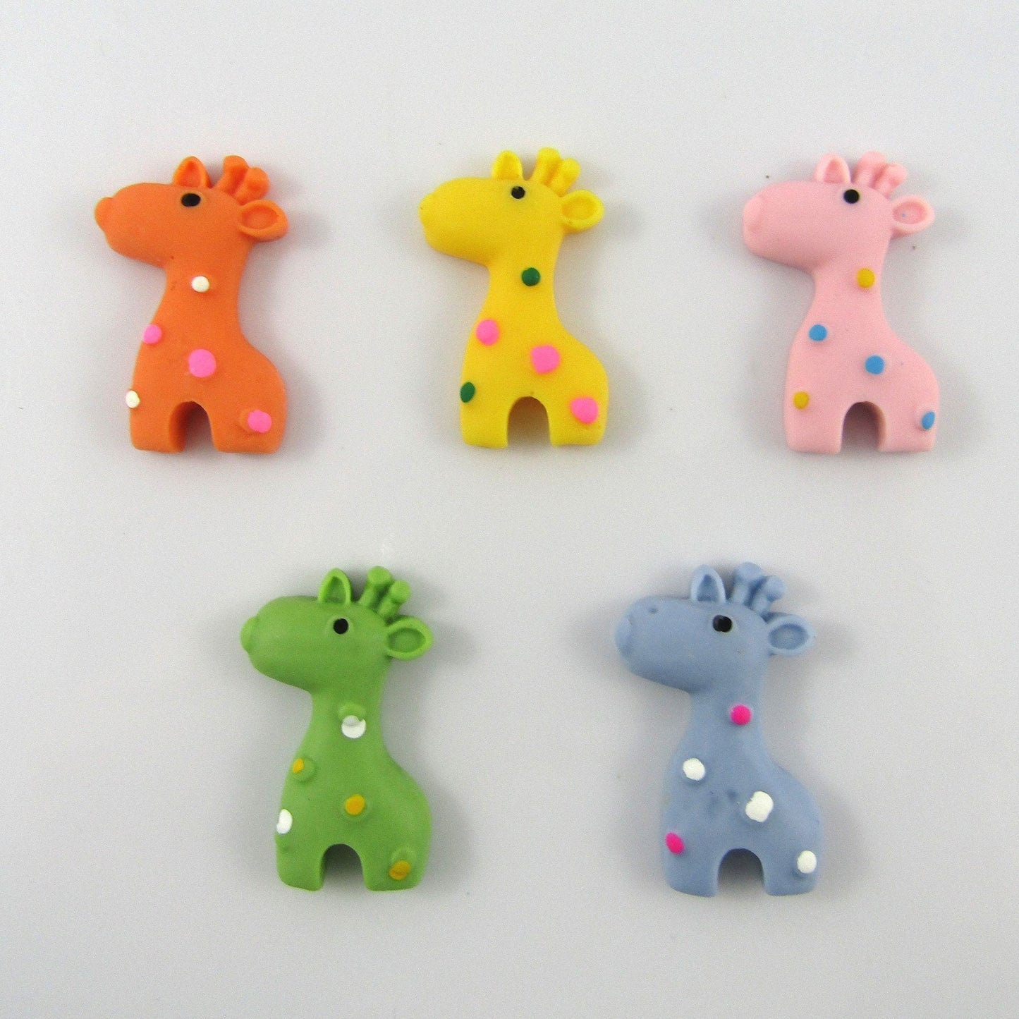 10pcs in Random Pairs DIY Resin Giraffe Cabochon Hair Clips Scrapbooking etc