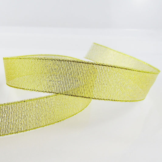 5metres 20mm Glitter Metallic Ribbon Gold or Silver Great for Christmas!