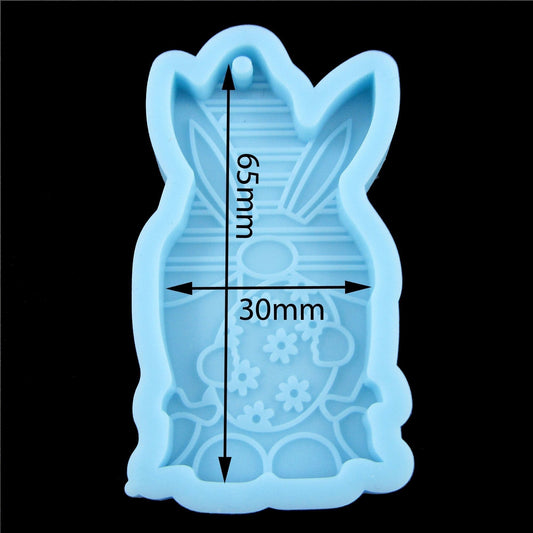 Rabbit & Egg Easter Pendant FOOD GRADE Silicone Mould Fondant Chocolate Resin