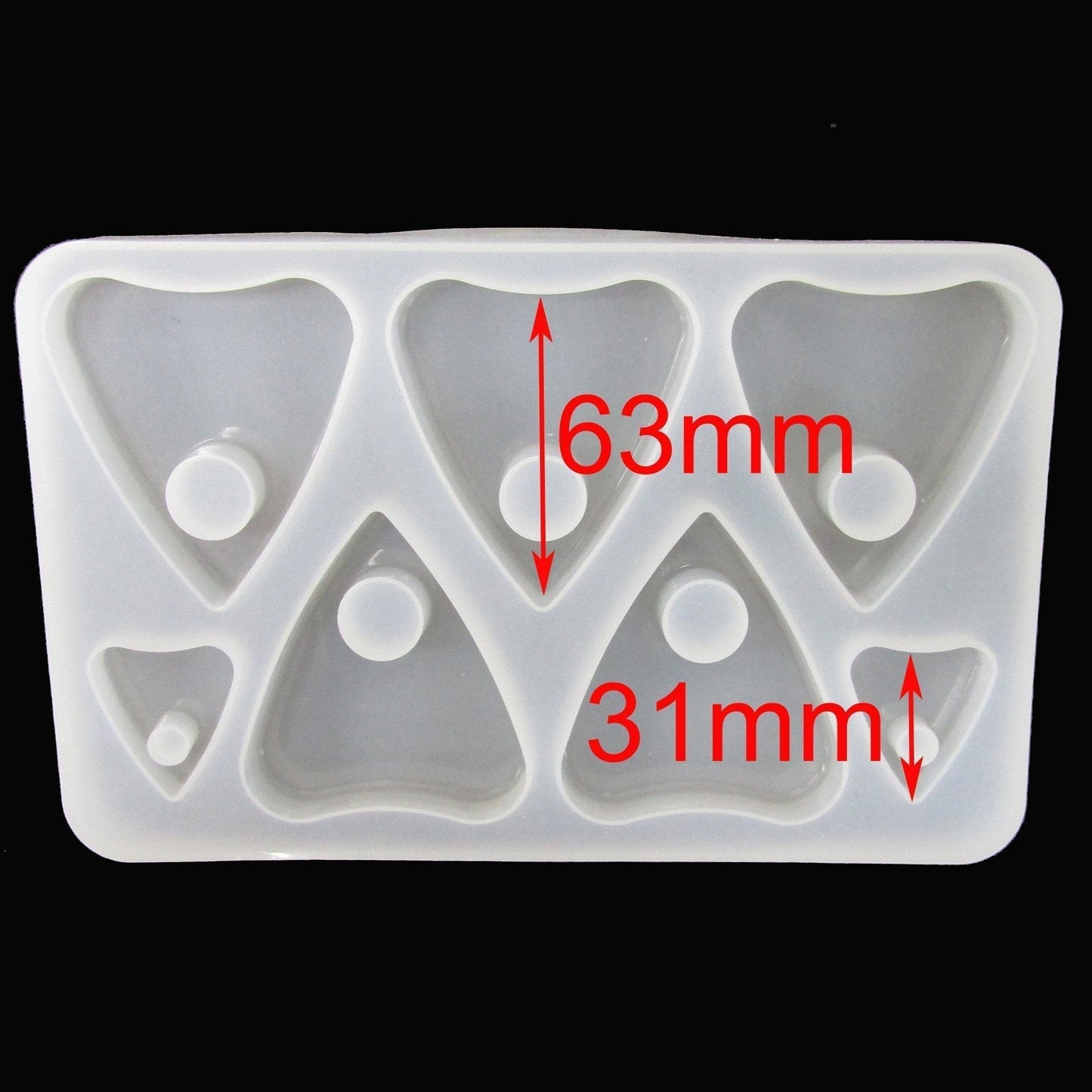 Two Size Ouija Planchette Silicone Casting Mould for Epoxy Resin