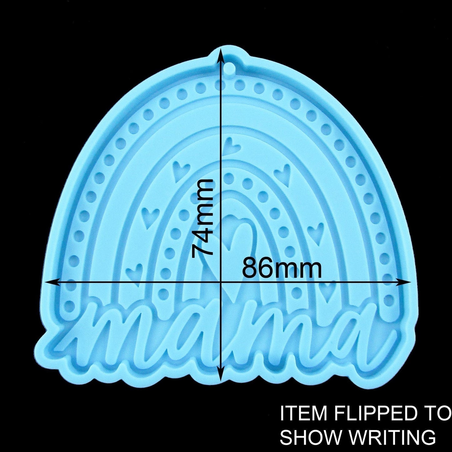 Mother's Day Rainbow Mama Keychain Silicone Casting Mould for Epoxy Resin