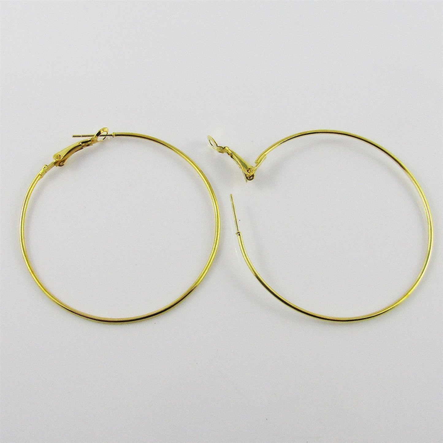 Bulk 10pcs (5pair) Round Hoop Lever Back Earring Iron 49mm Add Beads & Charms