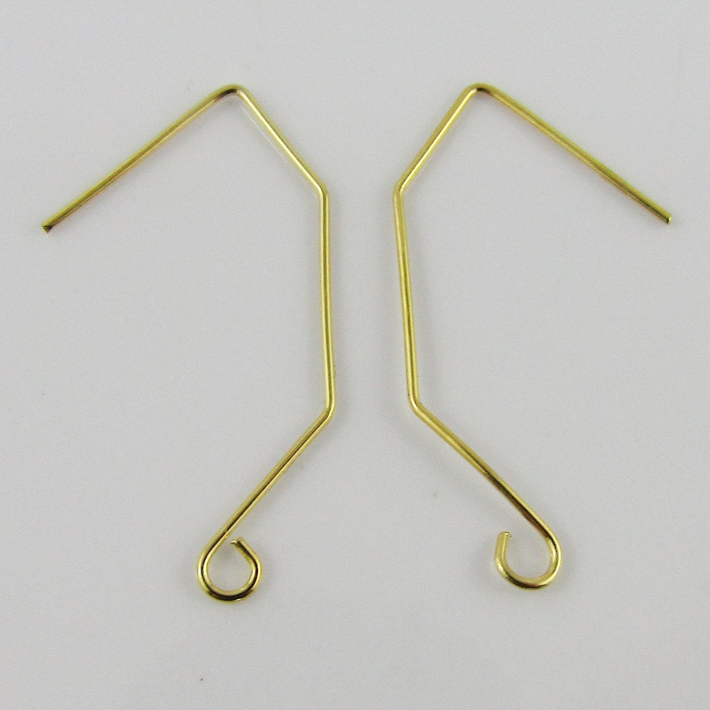 Bulk 10pce (5 Pair) DIY V Hook Earring Finding 18KGold Plate 32x17mm 0.8mm Pin