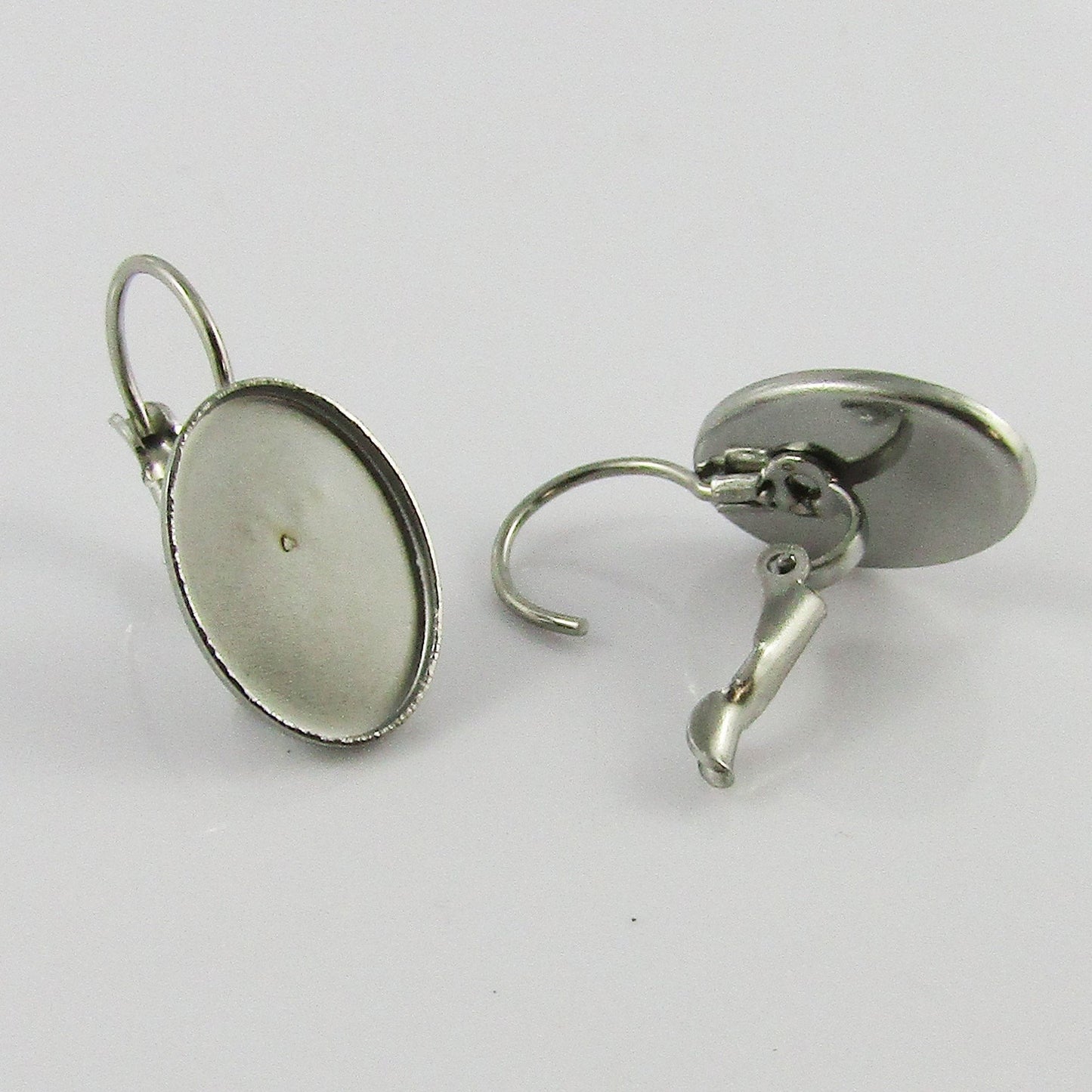Bulk 10pcs (5pair) Lever Back OVAL Cabochon Hoop Earring Fit 14x10 Cabs 304SS