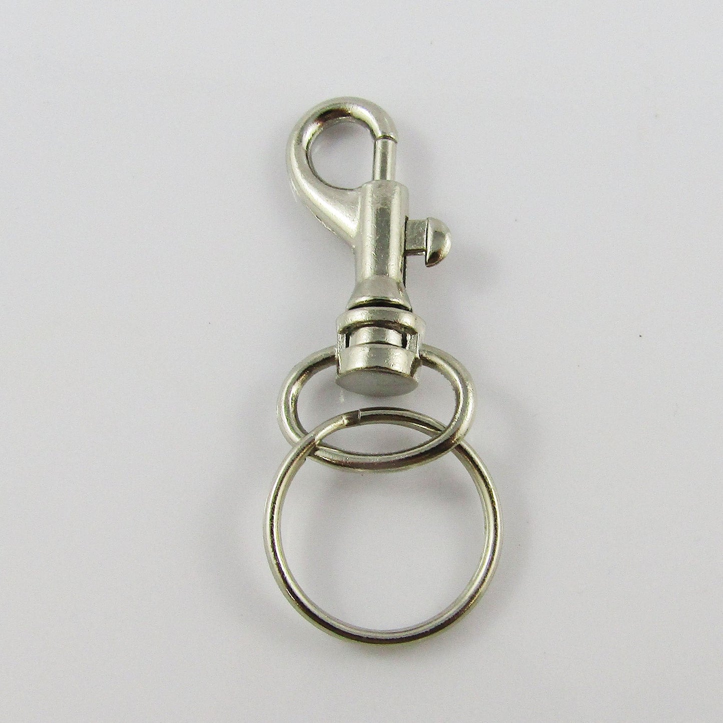 Bulk x5 Trigger Clasp Key Ring Keychain Finding 38mm Silver Alloy