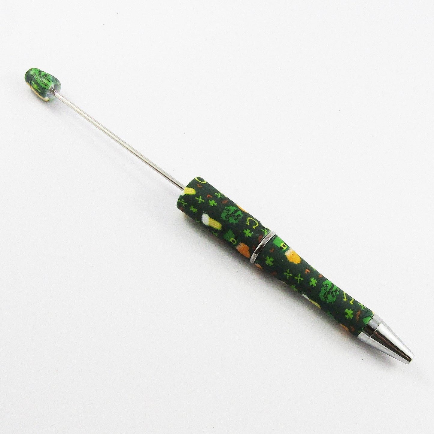 Blank DIY Irish Leprechaun Beer Print Beadable Pen 144mm Personalised Gift Idea