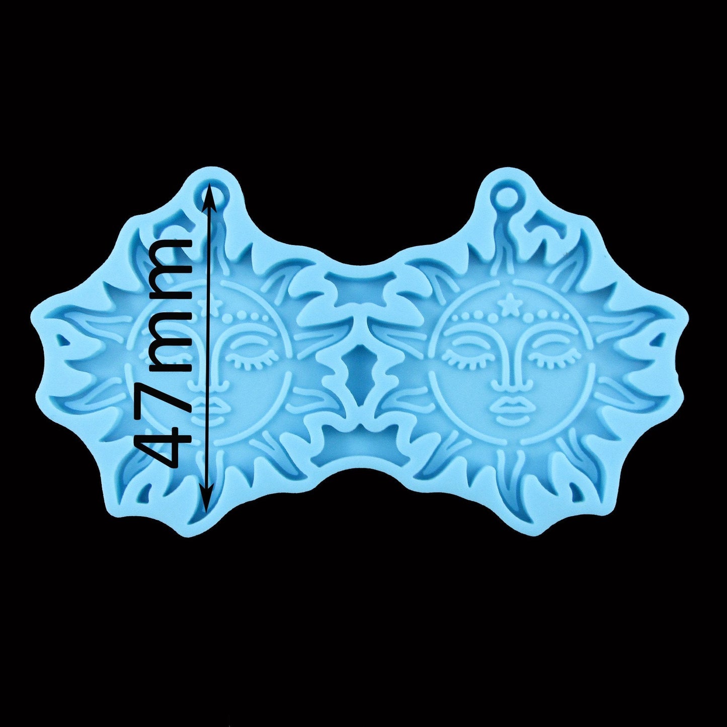 Solar Sun Face Pendant Earring Silicone Moulds for Epoxy Resin