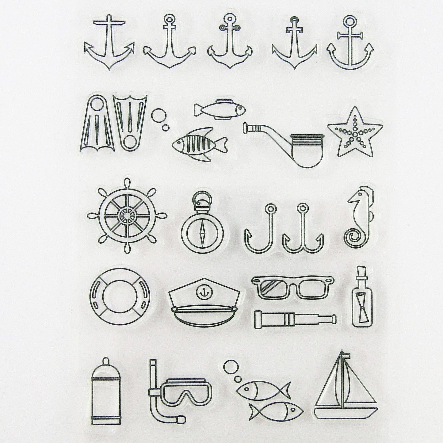 Anchor Diving & Marine Clear Stamp Silicone Rubber Scrapbooking Card Making