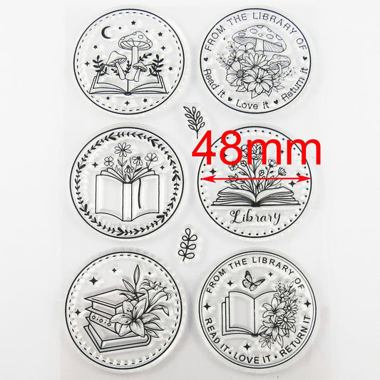 Flower Library Stamp Clear Stamp Sheet Silicone Rubber Journal Scrapbook Cards