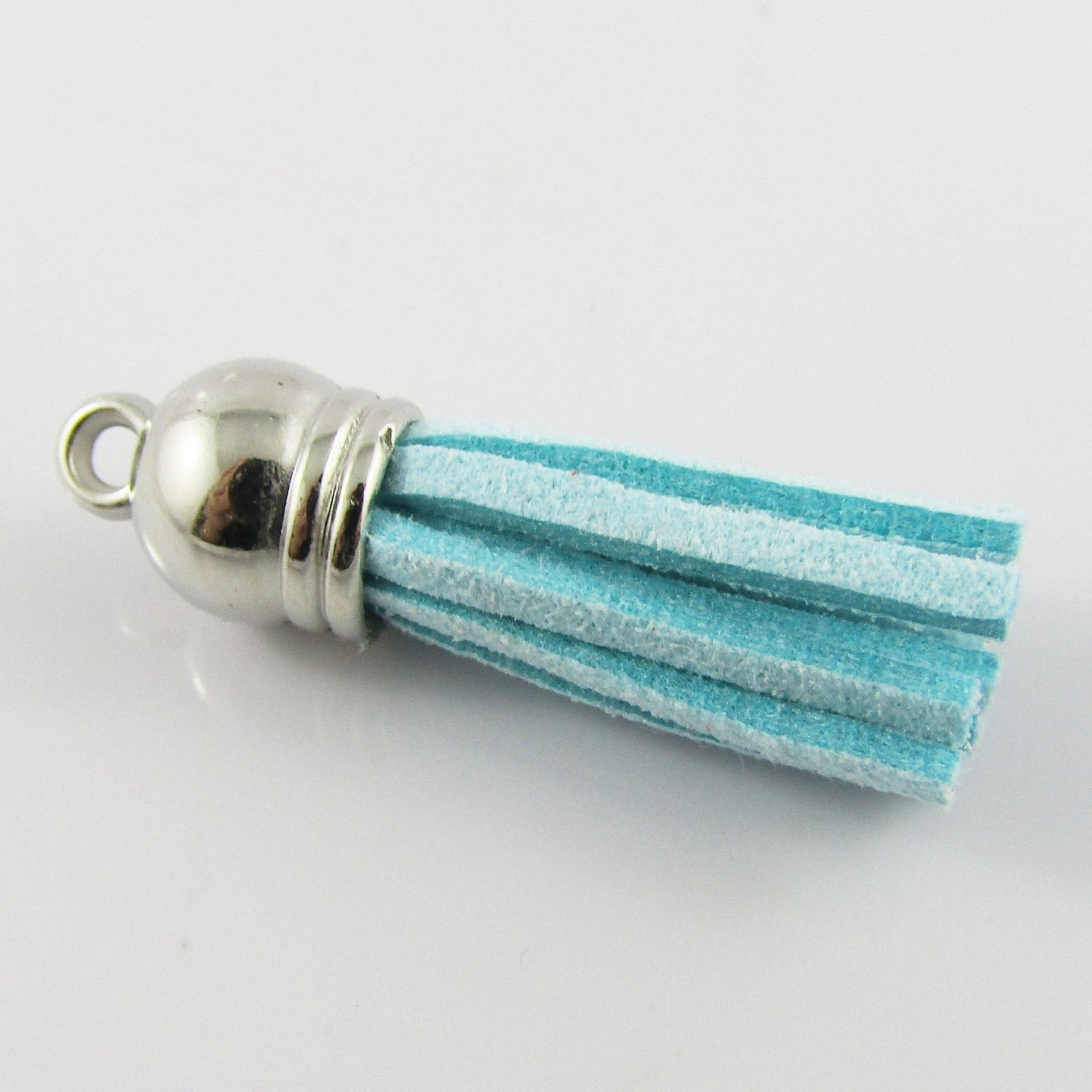 10pce Faux Suede Tassel 35-37mm CCB Acrylic Cap Skye Colour Accessory