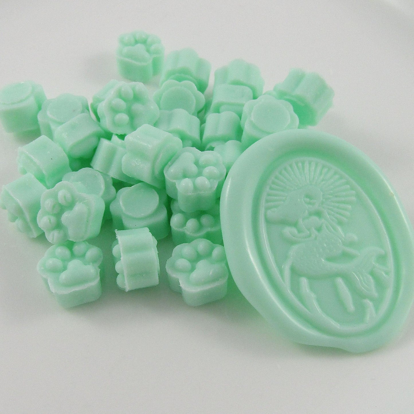 100pcs Mint Sealing Wax Melt Particles for Wax Seals Wedding Cards Journal