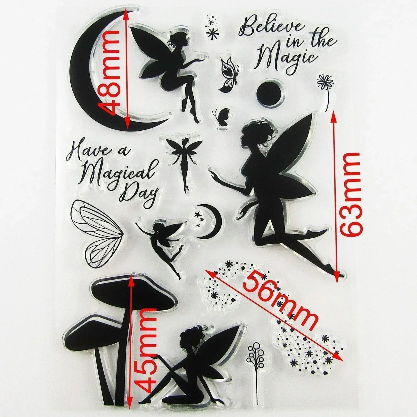 Believe in Magic Fairy Clear Stamp Silicone Rubber Scrapbooking Card Making