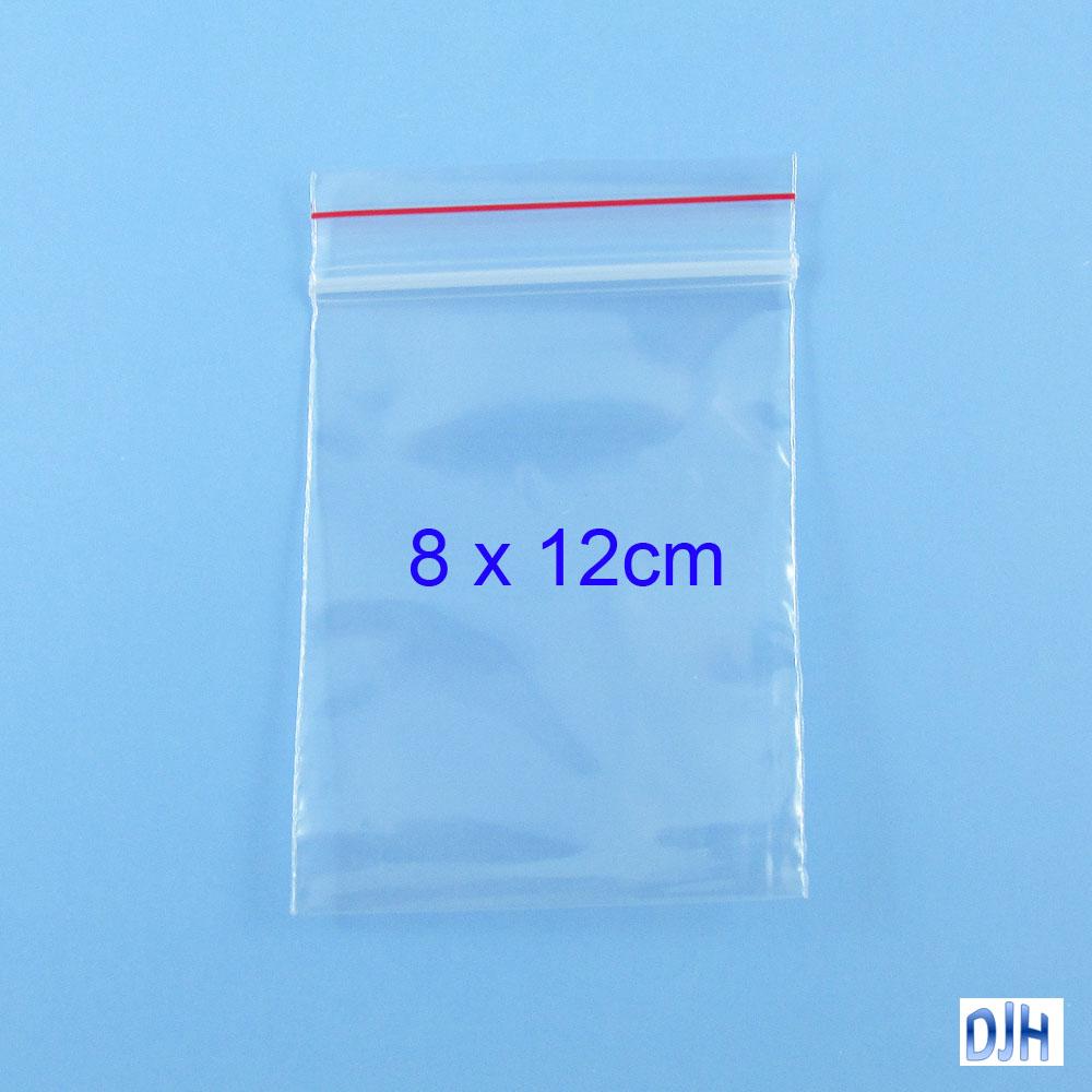 1000 x Bulk Resealable Zip Lock Plastic Bags 80mm x 120mm Ziplock Reseal Clip