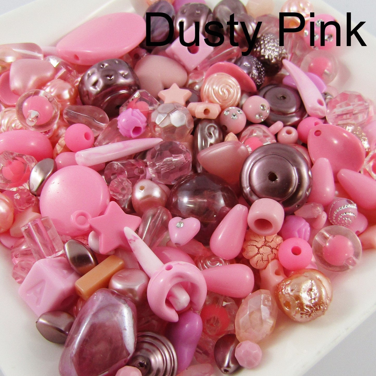 50grams Acrylic Craft Beads Random Mix Great for Jewellery Making! Select Colour