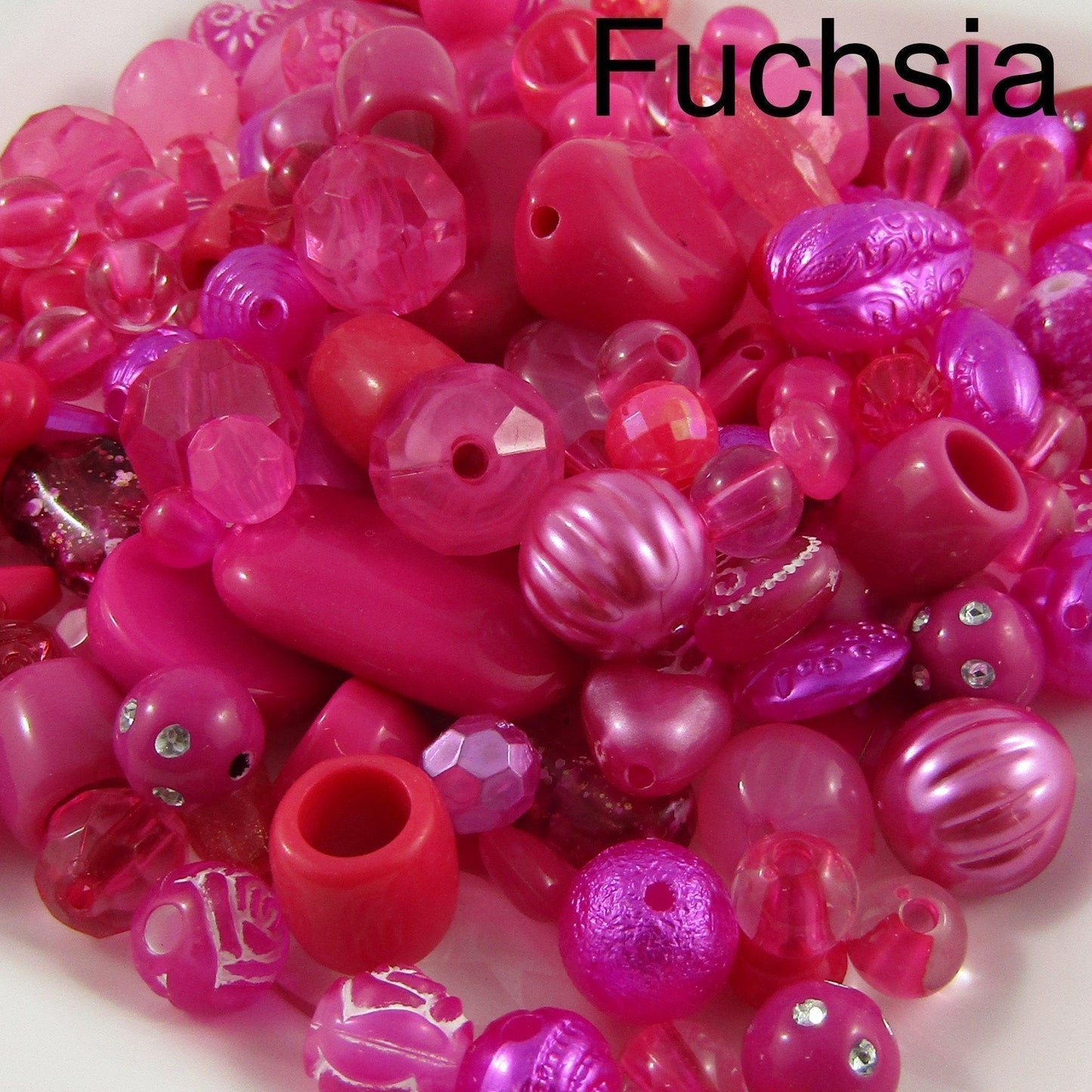 50grams Acrylic Craft Beads Random Mix Great for Jewellery Making! Select Colour