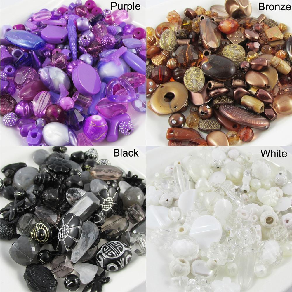 50grams Acrylic Craft Beads Random Mix Great for Jewellery Making! Select Colour