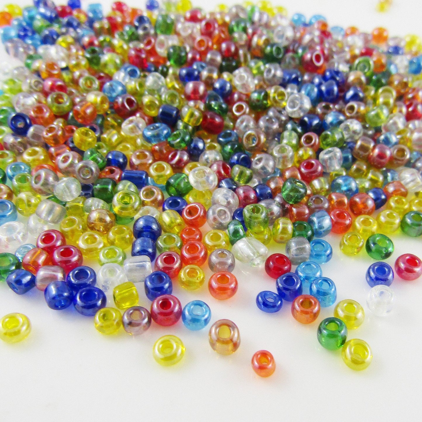 50g 1000+ pcs Ceylon Glass Seed Beads 3mm Select colour