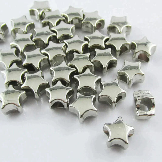 50pcs CCB Acrylic Star Spacer Bead Craft Beads 10x10.5x7mm Hole 4mm