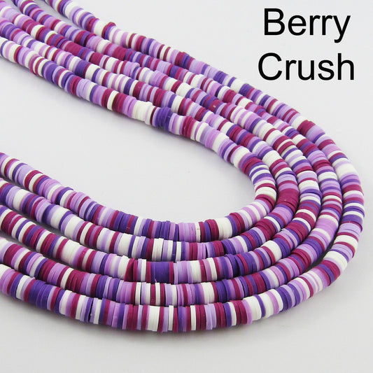 One Strand 330pcs Wafer Disc Berry Crush Polymer Clay Beads Katsuki Bead 6mm