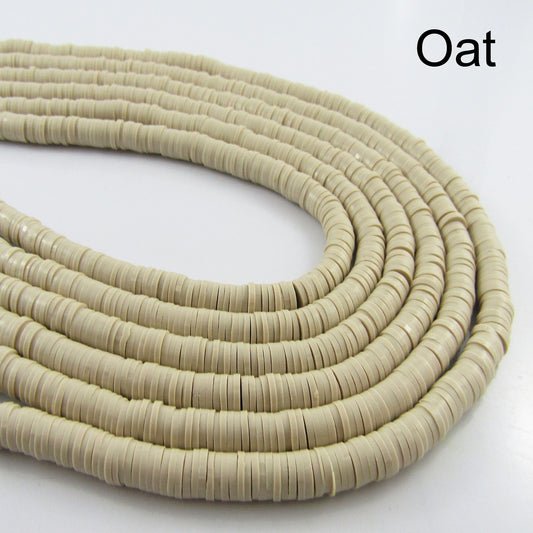 One Strand 330pcs Wafer Disc Oat Polymer Clay Beads Katsuki Bead 6mm