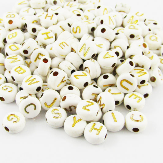 Bulk 380pcs Alphabet Disc Flat Round Metallic Letters 7x4mm Hole 1.8mm