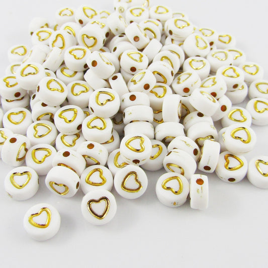 Bulk 325pcs Heart Disc Bead Metallic Etched 7x4mm Hole 1.5mm