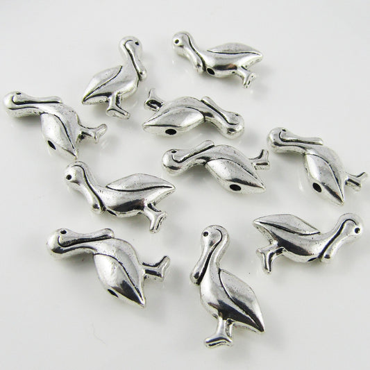 Bulk 10pcs Pelican Bead Alloy 20x13mm Hole size 1.5mm