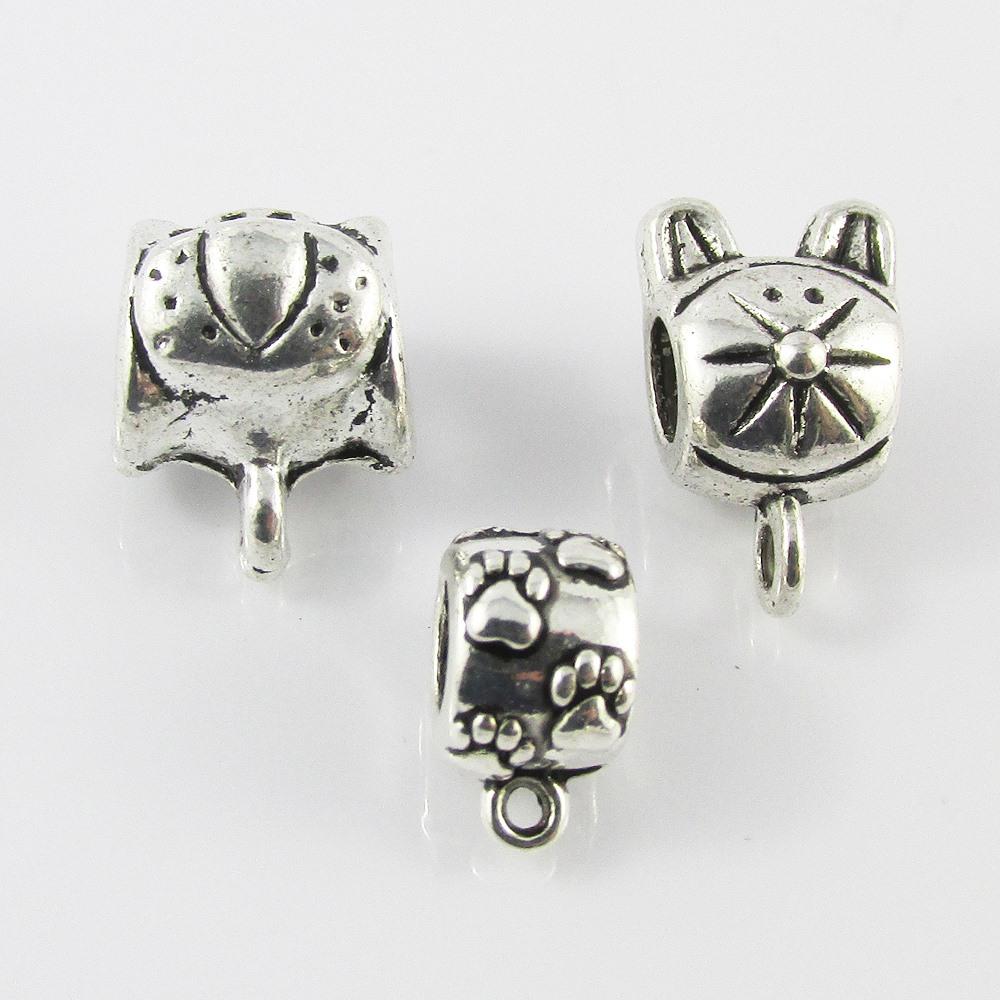 Bulk European Bail Findings Clasp Dog, Cat, Paw Print Select Qty