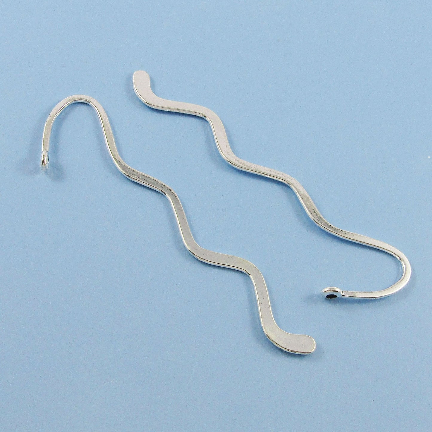 Bulk Squiggly Bookmark 86mm Silver Tone Finish Suit Beading Select Qty 1/5/10