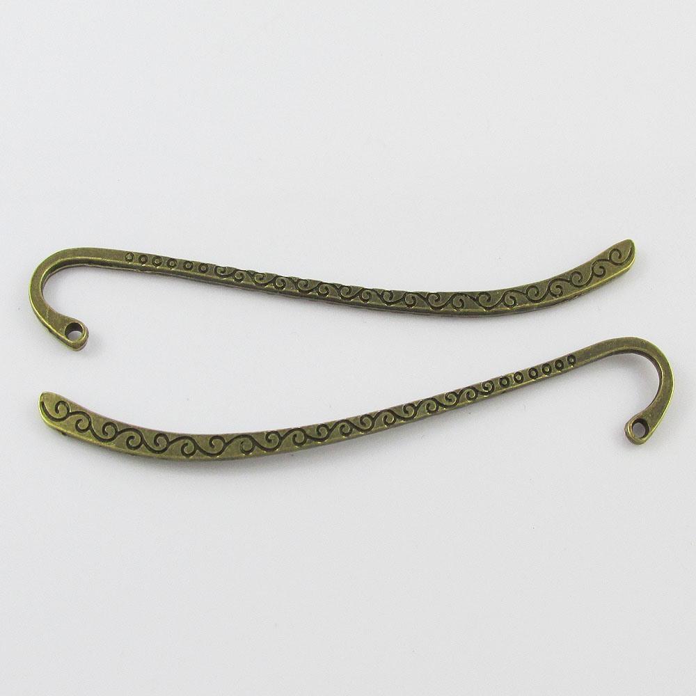 Bulk Mini Scroll Bookmark 85mm Antique Bronze Suit Beading Qty 1,5 or 10