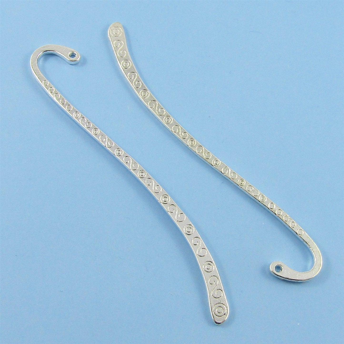 Bulk Mini Scroll Bookmark 85mm Silver Plate Suit Beading Select Qty
