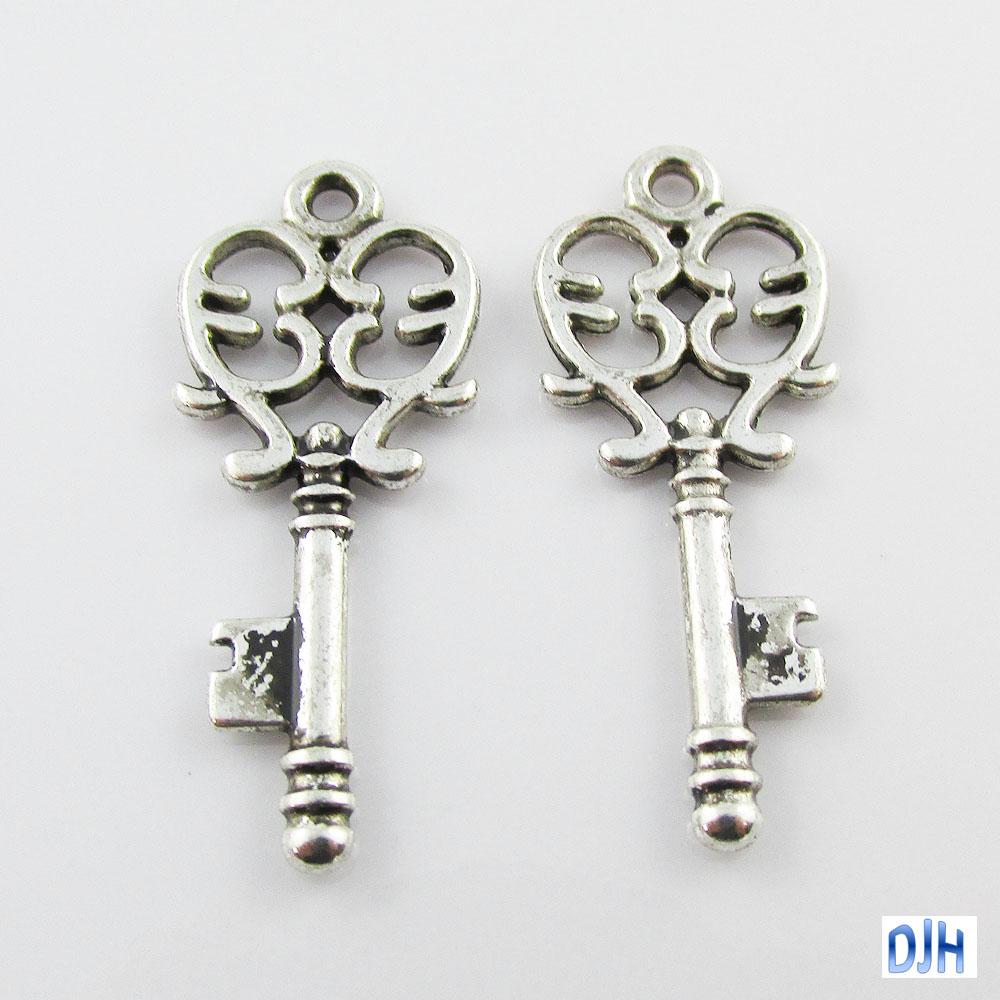 Bulk Filigree Heart Key Charm Pendant Love Select Qty