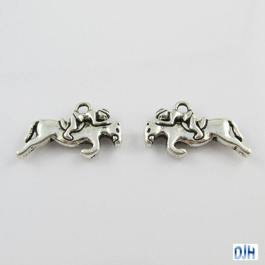 Bulk Horse and Jockey Charm Pendant Racing Select Qty
