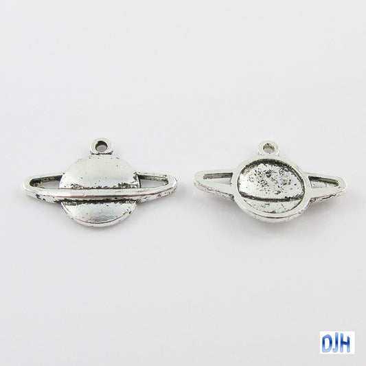 Bulk Planet Charm Pendant 13mm x 20mm Saturn Rings Select Qty
