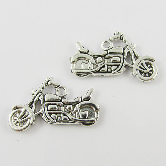Bulk Motorbike Charm Pendant Motor Bike Motorcycle Sport 24x14mm Select Qty