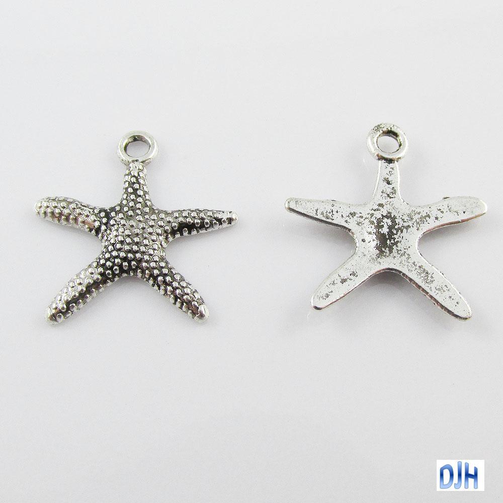 Bulk Starfish Charm Pendant Tag 19x19mm Ocean Fish Beach Select Qty