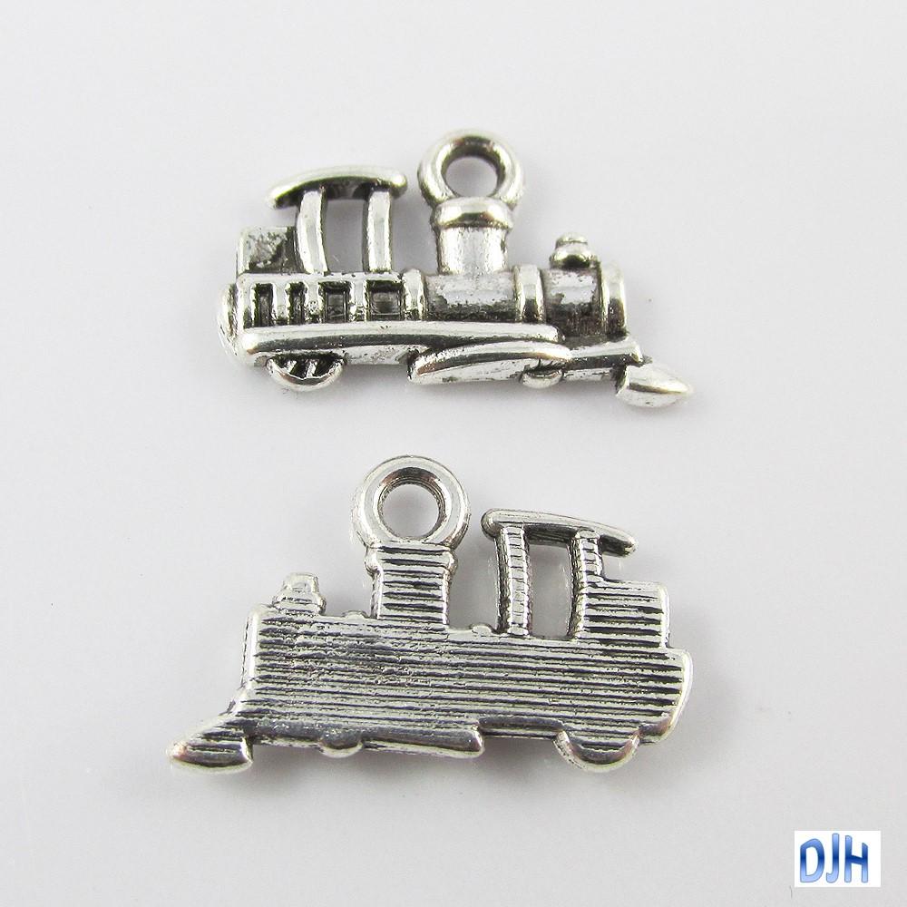 Bulk Train Charm Pendant Steam Train Railroad 15x12mm Select Qty