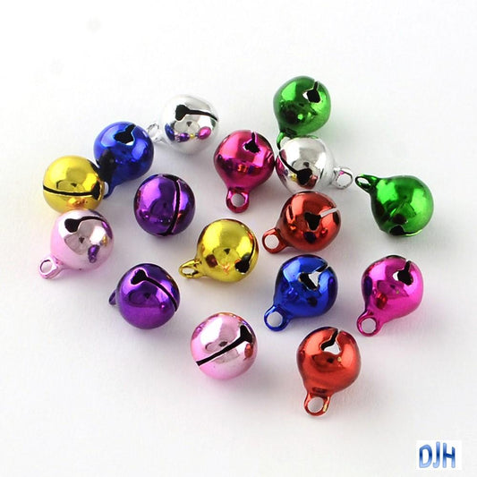 Jingle Bells Charm Pet Collar Charm Vacuum Plated Brass Select Qty and Size