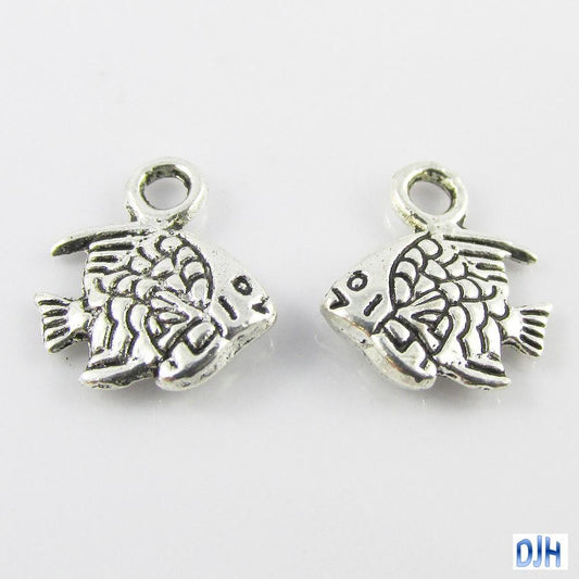 Bulk Mini Fish Charm Pedant Angel Fish Marine 10x11mm Select Qty