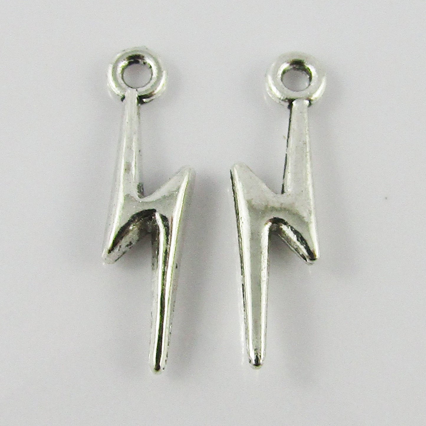 Bulk Lightning Bolt Charm Pendant Weather Flash Alloy 20x6mm Select Qty