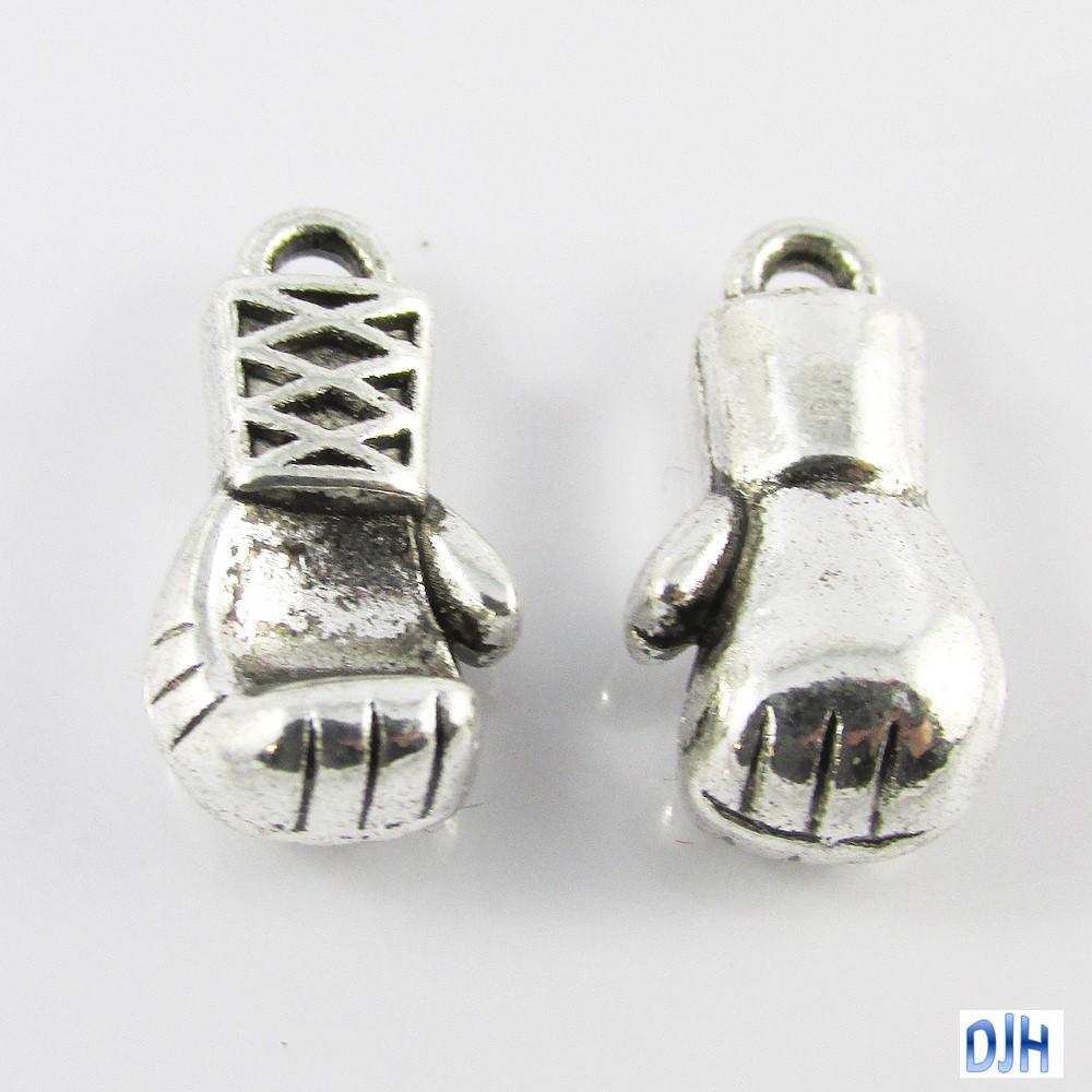 Bulk Boxing Glove Charm Pendent Fitness Fighter 10x18mm Select Qty
