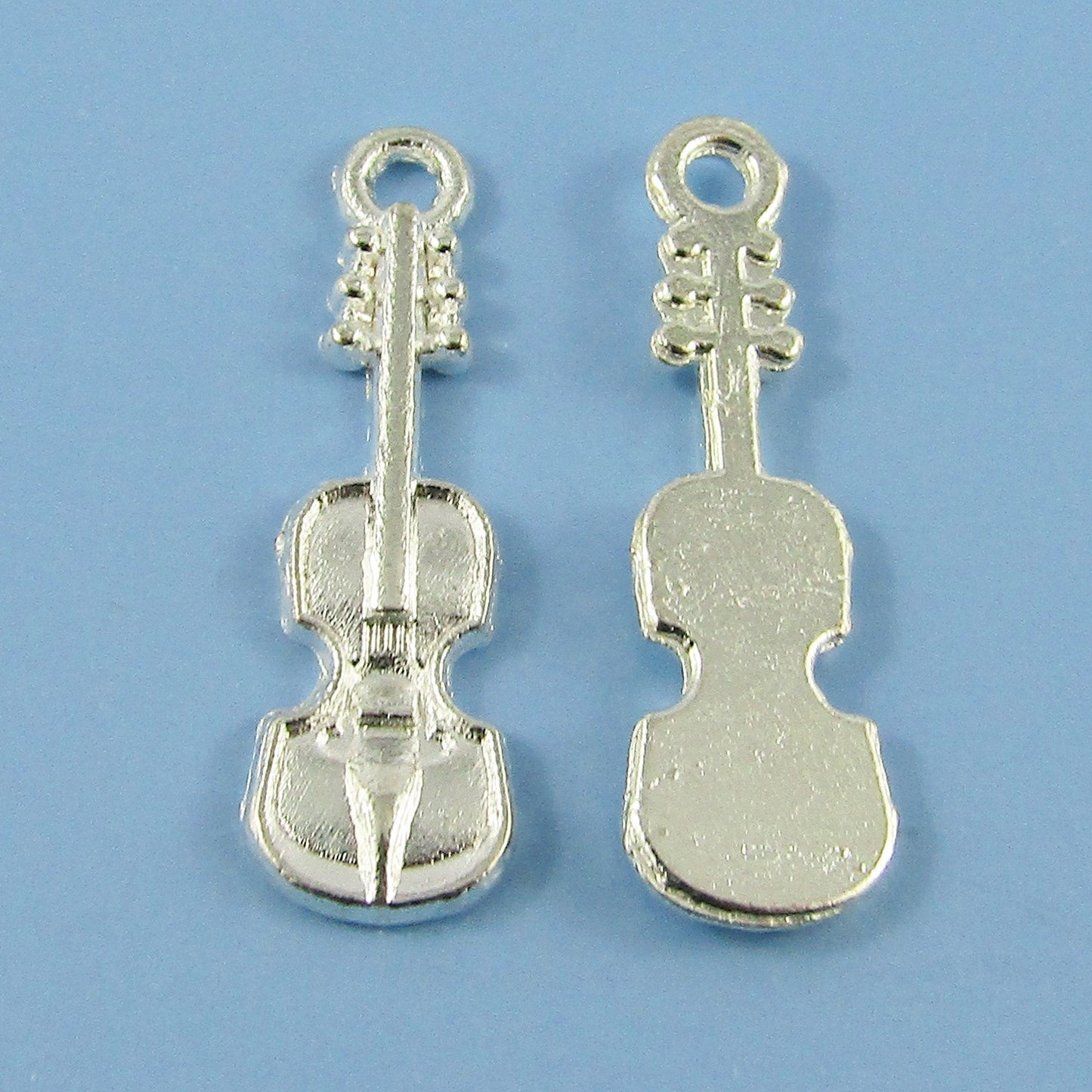 Bulk Violin Charm Pendant Musical Instrument Alloy 25x7mm Select Qty