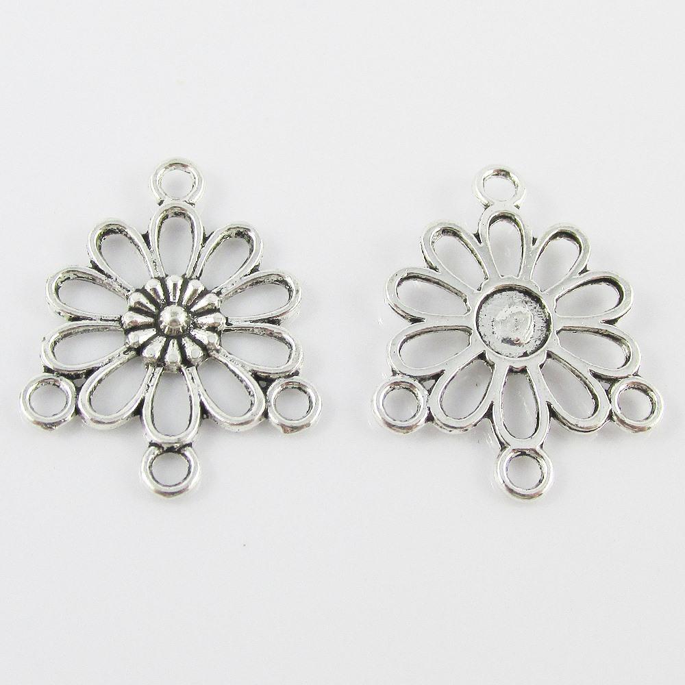 Bulk 10pcs Daisy Flower Charm Chandelier Connector Tassel Earrings Pendants etc