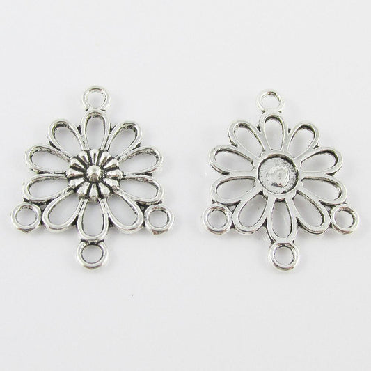 Bulk 10pcs Daisy Flower Charm Chandelier Connector Tassel Earrings Pendants etc