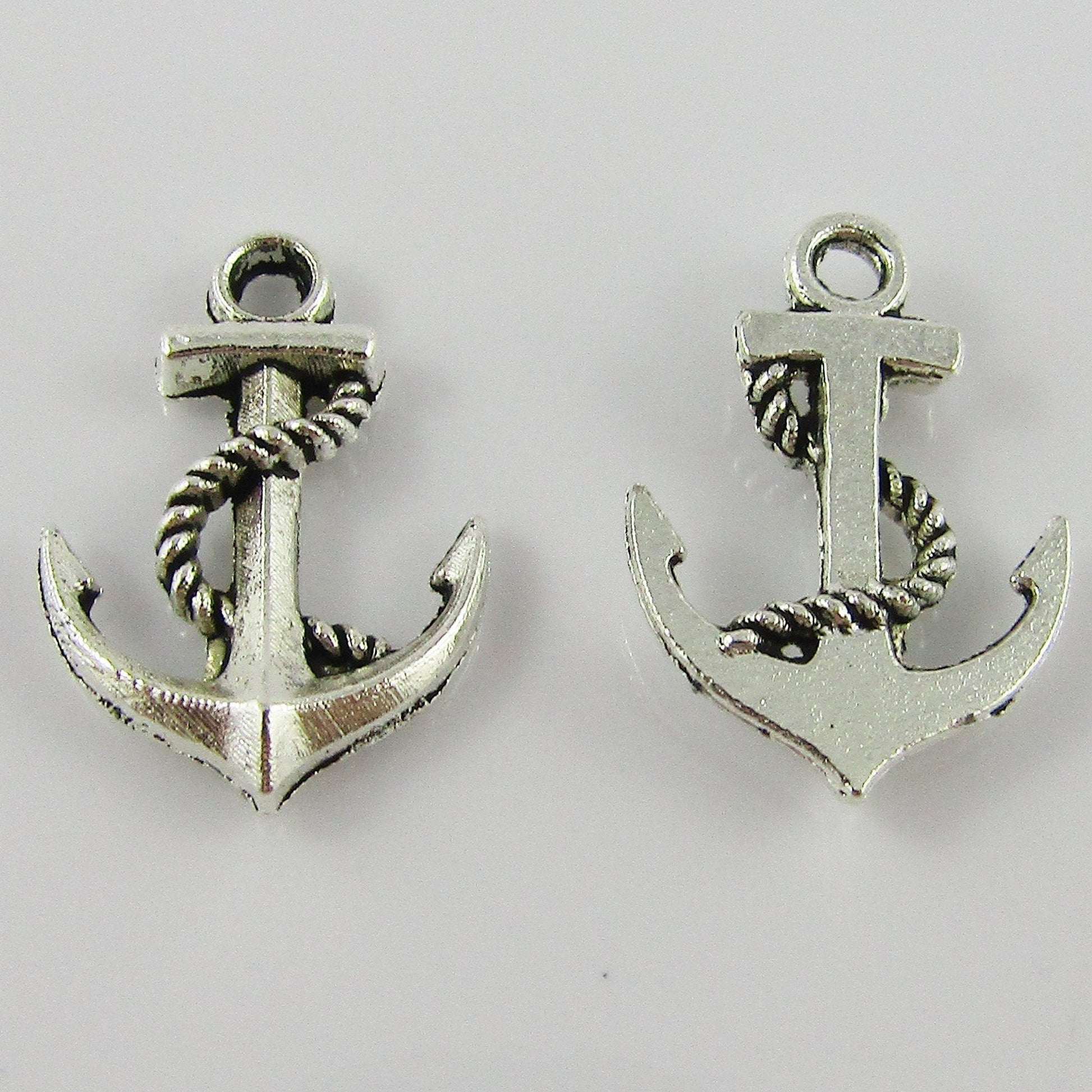 Bulk Anchor Charm Pendant Nautical Ship Anchor Rope Alloy 17x12mm Select Qty 10 pcs